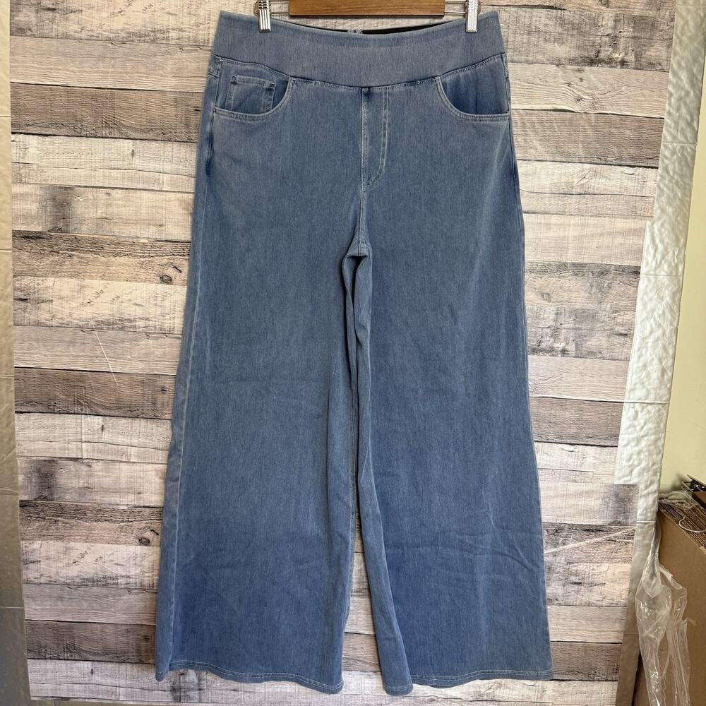 Halara X-Large Flex High Waisted Pull On Baggy Wide Leg Jeans Blue